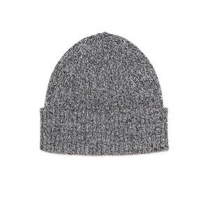 Time and Tru Coordinate women’s Beanie One Size Black & White cuff brim rib knit